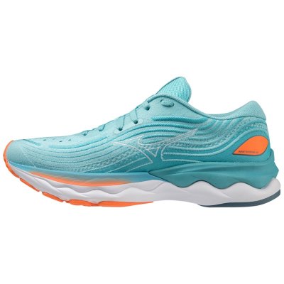 Zapatillas Para Correr Mizuno WAVE Skyrise 4 Mujer - Turquesa / Blancos / Naranjas Claro - Chile M1